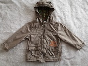 Brązowa kurtka z kapturem C&A Baby Club 92 w liście jak nowa