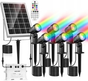 MEIKEE Solarne reflektory RGB Z Pilotem 10 Kolorów IP66 Wodoodporne 6 Sztuk
