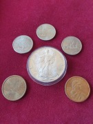 USA Liberty Amerykański Orzeł 1987r. 1 oz 999 + zestaw 5 monet