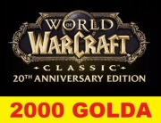 WOW GOLD SPINESHATTER ANNIVERSARY CLASSIC HORDE - 2000 złota