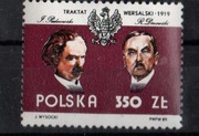 3083.Paderewski,Dmowski,Traktat Wersalski