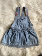 Spódniczka ogrodniczka jeansowa dla dziewczynki 3-6 mscy