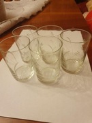 5 szt literatki PRL szklanki kieliszki 100ml cienkie szkło Krosno wzór +etu