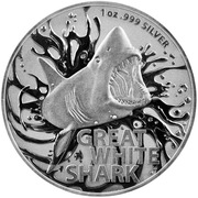 The Great White Shark 1 uncja srebra 2021