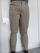 Bryczesy męskie Euro-star pełny silikon 52  bezowe