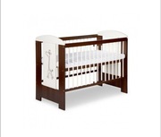 Łóżeczko Klupś Safari Żyrafka 120x60 cm + MATERAC!!!Kolor Krem-Orzech