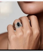 Pierścionek ze srebra S925 z naturalnym agatem