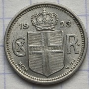 01012 Islandia 10 aurar 1923 piękna rzadka 