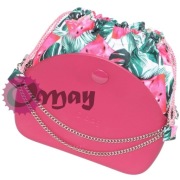 Różowy organizer worek do Obag MOON LIGHT liście 2 kieszenie komin OMAY