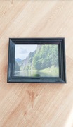 Czarna ramka drewniana na zdjęcia 24 cm x 19 cm ze szkłem do postawienia po