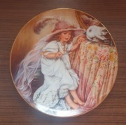 RECO Talerz ozdobny porcelanowy Dziewczynka z kotem 