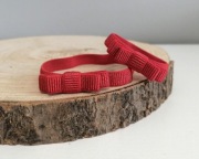 Zestaw bransoletek mama i córka talizman amulet czerwony ryps kokarda 