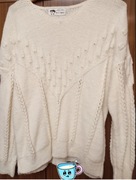 sweter sweterek moherowy z warkoczami