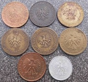 monety 5 złotowe zestaw 8 szt