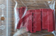 Lego 19 szt. Tile 1x4 Dark Red NOWE
