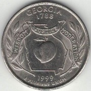 USA quarter dollar 25 centów 1999 Georgia P nr 1