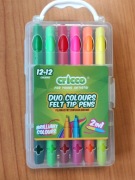 Zestaw dwustronnych mazaków Cricci – 12 sztuk / 24 kolory