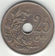 Belgia 25 centymów centimes 1923 - 26 mm - nr 2
