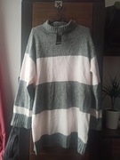 Długi sweter z golfem sweter XL nowy sweterek Kapalua Woolworth okazja