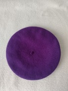 Wełna 100% wełniany beret  fiolet *top* hit* wiosna * cudo*