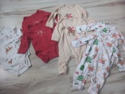 Body śpiochy świąteczne 68 bliźniaki długi rękaw