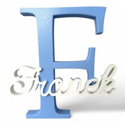 Franek - duża litera + imię - ozdoba do pokoju dziecka