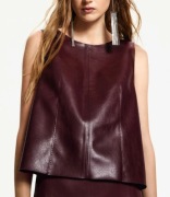 Top kamizelka H&M Edition – eko skóra burgund | rozmiar M