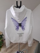 Biała oversized bluza z kapturem 