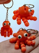 Brelok Breloczek do kluczy lub plecaka OŚMIORNICA DRUK 3D FLEXI