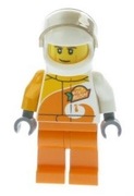 Lego City - Desert Rally Racer Driver with Orange 'ViTA RUSH' Logo cty0983