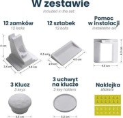 Magnetyczne zabezpieczenie przed dziećmi z pomocą montażową