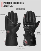 Rękawice motocyklowe iron jias rozmiar L czarne etui