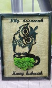 Obraz Sowa Dzień nauczyciela Handmade Chrobotek 