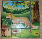 Klocki obrotowe 16 elementów Zwierzęta pól i lasów Adamigo 