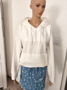 Bluza a'la kurtka z kapturem , śmietankowa od MEGI