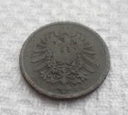 Niemcy Wilhelm I Hohenzollern 2 fenigi pfennig 1875 J WiHM Hamburg KM# 2