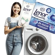 Lenor kapsułki 15 sztuk i perełki zapachowe kwiat bawełny 160 g z Niemiec 