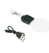 Akumulatorowy brelok z diodami LED, pusty, podświetlany krawędziami