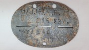 nieśmiertelnik - 11/ J. (F). A. R. 718  /  216 FRW
