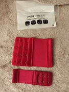 Komplet dwóch przedłużek biustonosza czerwone 4 haftki 2 haftki