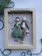 Pamiątka na rocznicę ślubu makrama szafirowe gody upominek 45 rocznica ślub