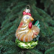 Kura - ozdoba szklana wielkanocna