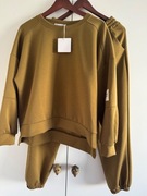 Dres komplet dresowy oliwka oliwkowy zielony khaki wiskozowy masełko 