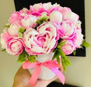 Mydlany bukiet kwiatowy piwonii z mydła 