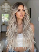 Peruka blond długie fale nowa