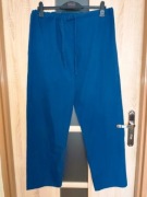 Niebieskie kobaltowe luźne spodnie z szerokimi nogawkami rozmiar XL