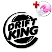 Naklejka DRIFT KING na samochód, lusterko, kask, szybę