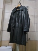 płaszcz płaszczyk XXL zielona ciemna damski leather kurtka skórzana damska 