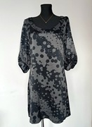 Sukienka letnia H&M L40 czarna szara cienka lekka