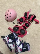 Rolki 32-34 (regulowane) + ochraniacze i kask gratis